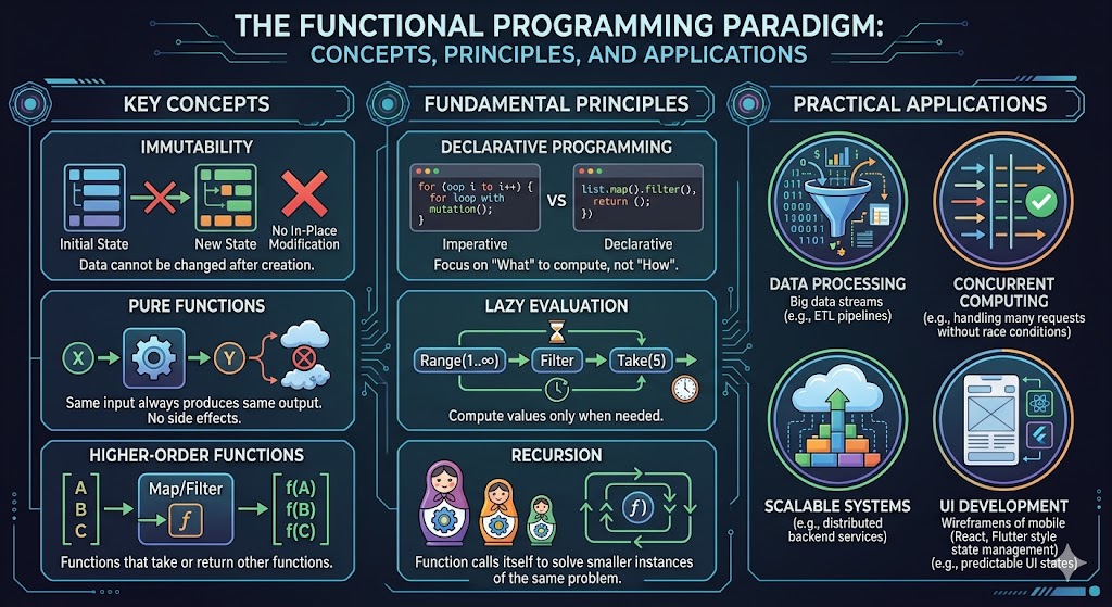 The Functional Programming Paradigm: Concepts, Principles, and Applications
